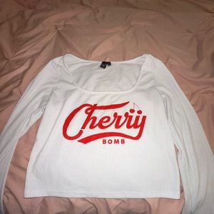 Windsor white cropped long sleeve